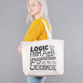 Gelukkige pure kleuren boodschappen canvas tas