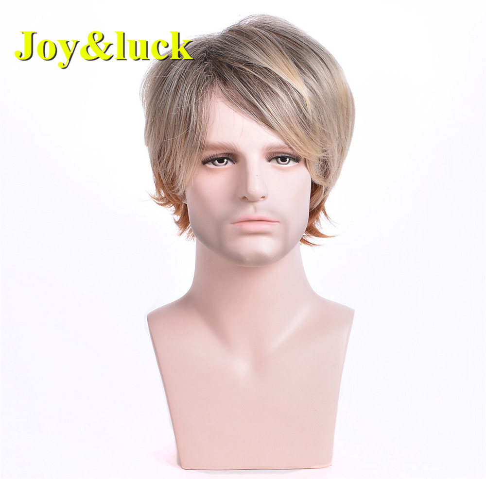 Daily or Party Male HairStyle Black 99j Color Wholesale Wigs for Men Natural Short Afro Kinky Curly Men Wigs Synthetic Hair Wigs