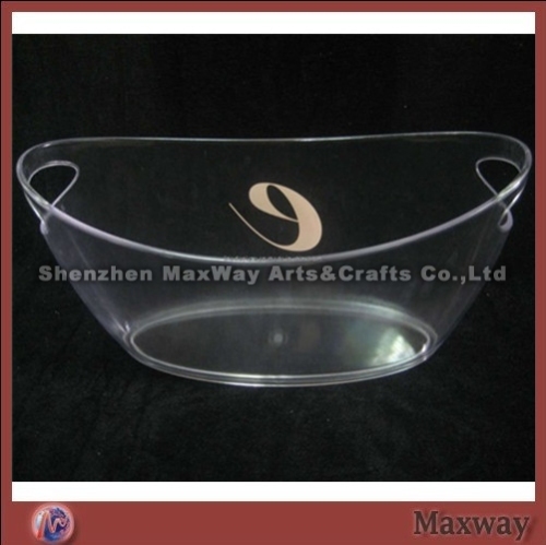 Crystal elegant acrylic large ice bucket with logo