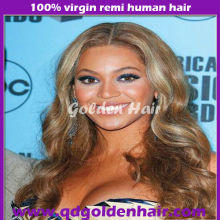 Golden Hair Fashionable Top Quality Virgin Remy Beyonce Full Lace Wig