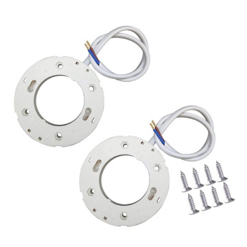 White Plastic GX53 Lamp Holder for 10mm, 20mm, and 30mm Cables