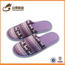 cheap eva slipper knitted fabric men women house floor slipper