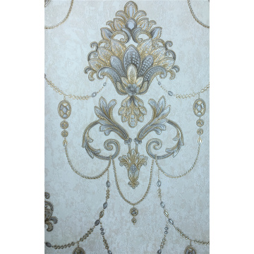 Flower Damask PVC Wall Paper Hotel Decor Wallpaper