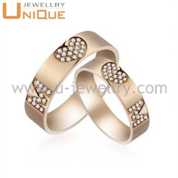 Rose Gold plating couple ring / stainless steel jewelry couple ring (R0751)