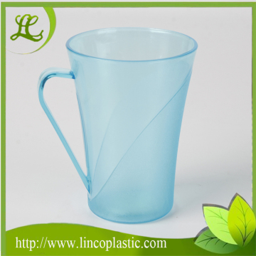 380ml Plastic PS Frosted Drinking Cups With Handle