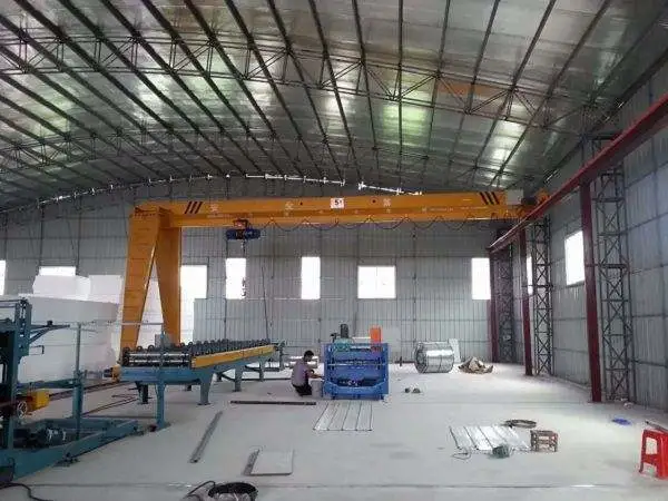 Mbh Single Girder Electric Hoist Half Portal Bridge Crane