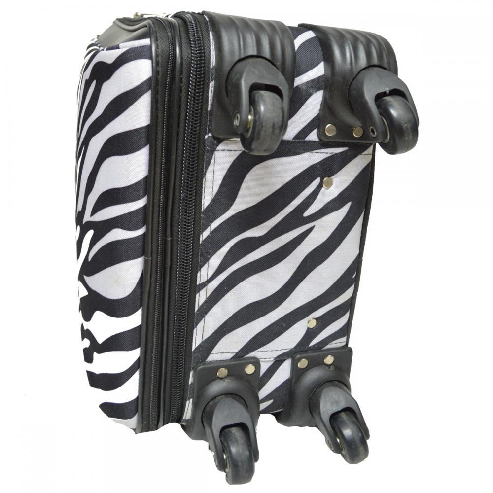 Zebra Pattern Wheeled Trolley Luggage
