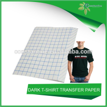 Iron on transfer paper/ heat transfer paper blue grid for Dark color cotton material