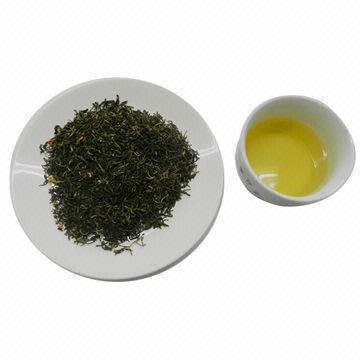 Jasmine Flower Tea, elegant curls of green and white leaves