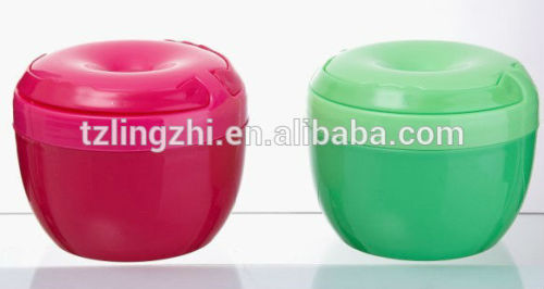 Round shape plastic lunch box with apple shape