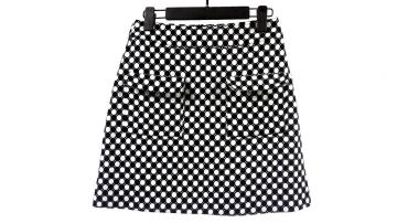 Black And White Dot Printed Women's Skirt