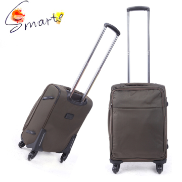 Fabric carry on type wheeled suitcase luggage bag