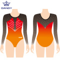 Concurența cu mânecă lungă a fetei personalizate Gymnastic Leotard