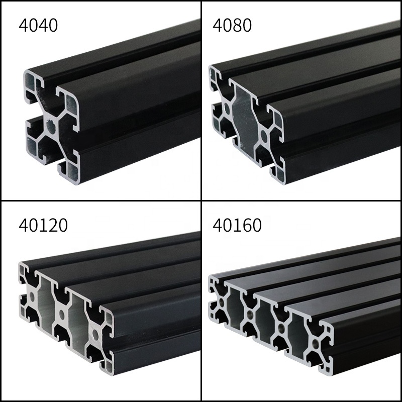 6000 series industrial aluminum profile t slot 4040 40x80 6063 t5 customized extruded aluminum extrusion profiles