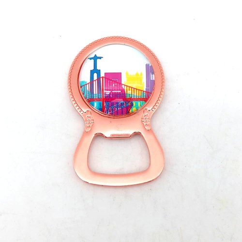 Promotion Souvenir Rose Gold Plating Fridge Bottle Opener