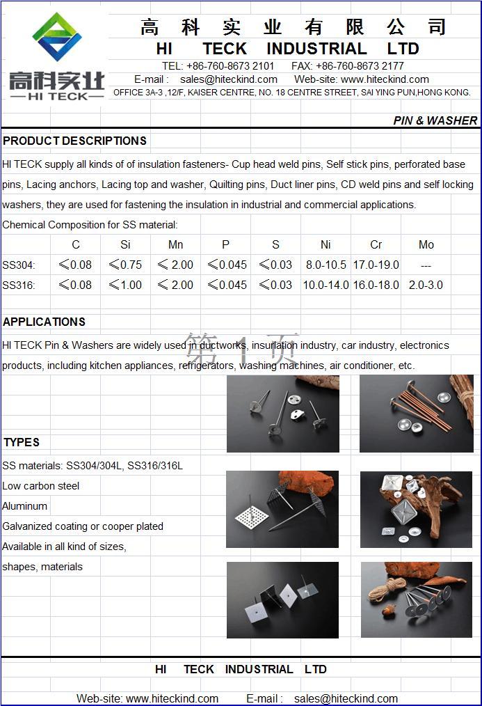 Insulation Pin&washer