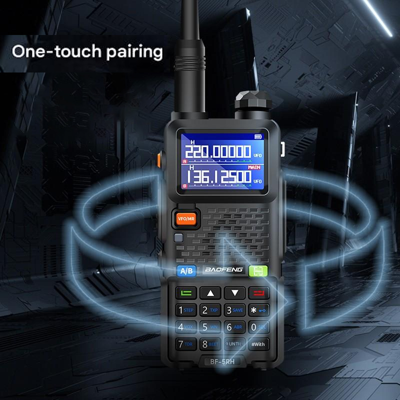 Baofeng UV-5RH Long Range Walkie Talkie Air Band 14.5W 3800mAh AM FM Radio Six Band 65-520MHz UV-5RM Ham Radio