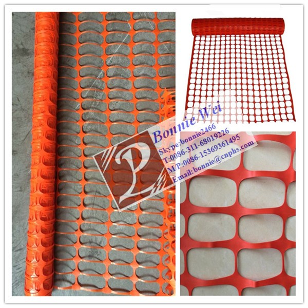 Orange safety rigid plastic mesh