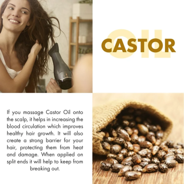 Pure Natural Private label Castor Hair Oil Hair Growth Soothe The Scalp Moisturize Body Care Treatment Castor Oil