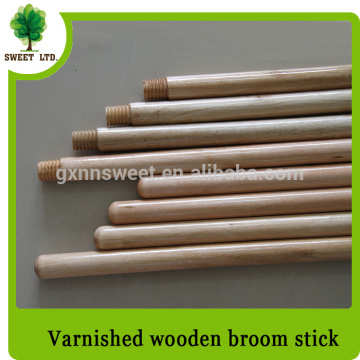 Varnished mop handle / wood broom stick / straight wooden broom and mop stick