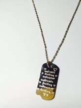 Statement Necklace, New Fashion Engraved Brass Pendant Necklace, Customized Brass Necklace Jewelry Wholesale PT8194