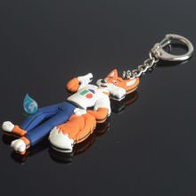 2014 custom soft pvc penguin keyring
