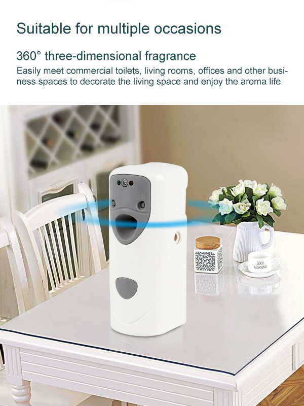 Toilet wall hanging electric pure air freshener dispenser with lcd automatic spray perfume purified air machine