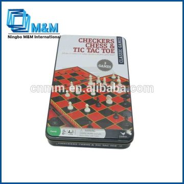 Tin Chess Box Metal Tin Pencil Box