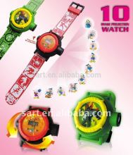 Plastic full color printing strap kid's digital pvc watch images projector watch