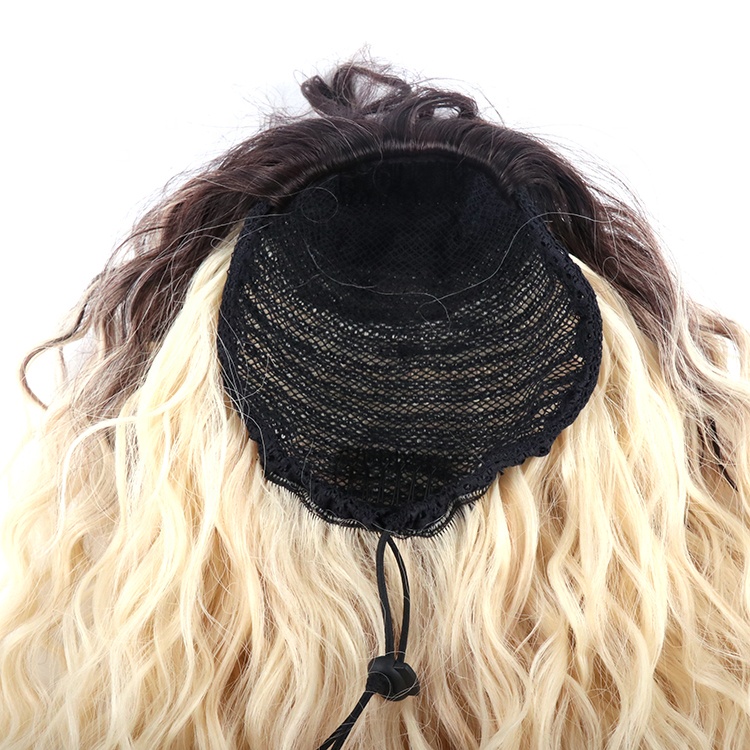 wholesale 30inch long synthetic hair drawstring ponytail for black women ombre color julianna hair pony tail