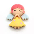 Figuras 3D Cabujón de resina de ángel de dibujos animados para pulsera encanto Hada jardín miniaturas suministros de bricolaje decoraciones para el hogar