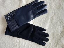 2019 new fashion embroidery bow fabric PU glove