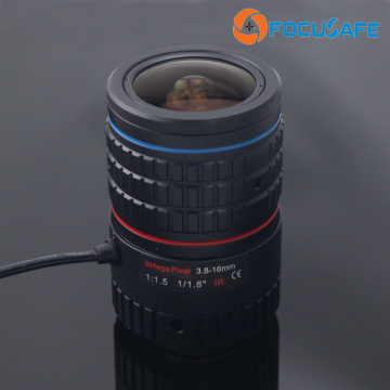 6 Megapixel Varifocal Auto Iris Lens 3.8-16mm 1/1.8" CS Mount