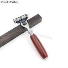 Red sandalwood handle Cartridge Razors for men