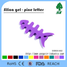 Colorful fish shape earphone headphone holder/silicone cable winder/cable organizer/Silicone Cable Winder