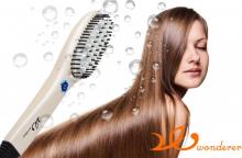 Hair Straightening  Ionic Brush Ceramic