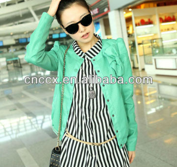 14PJ1229 Women pu bomber latest jacket designs