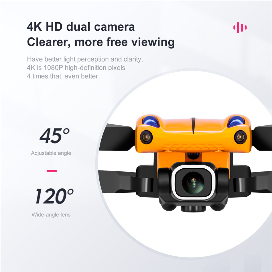 Customizable camera drone KY907 4K Obstacle avoidence dual camera drone Gesture Photos and 50x zoom drone quadcopter