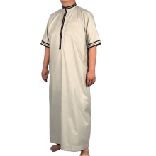 Short Sleeve Islamic Clothing for Man Thobe