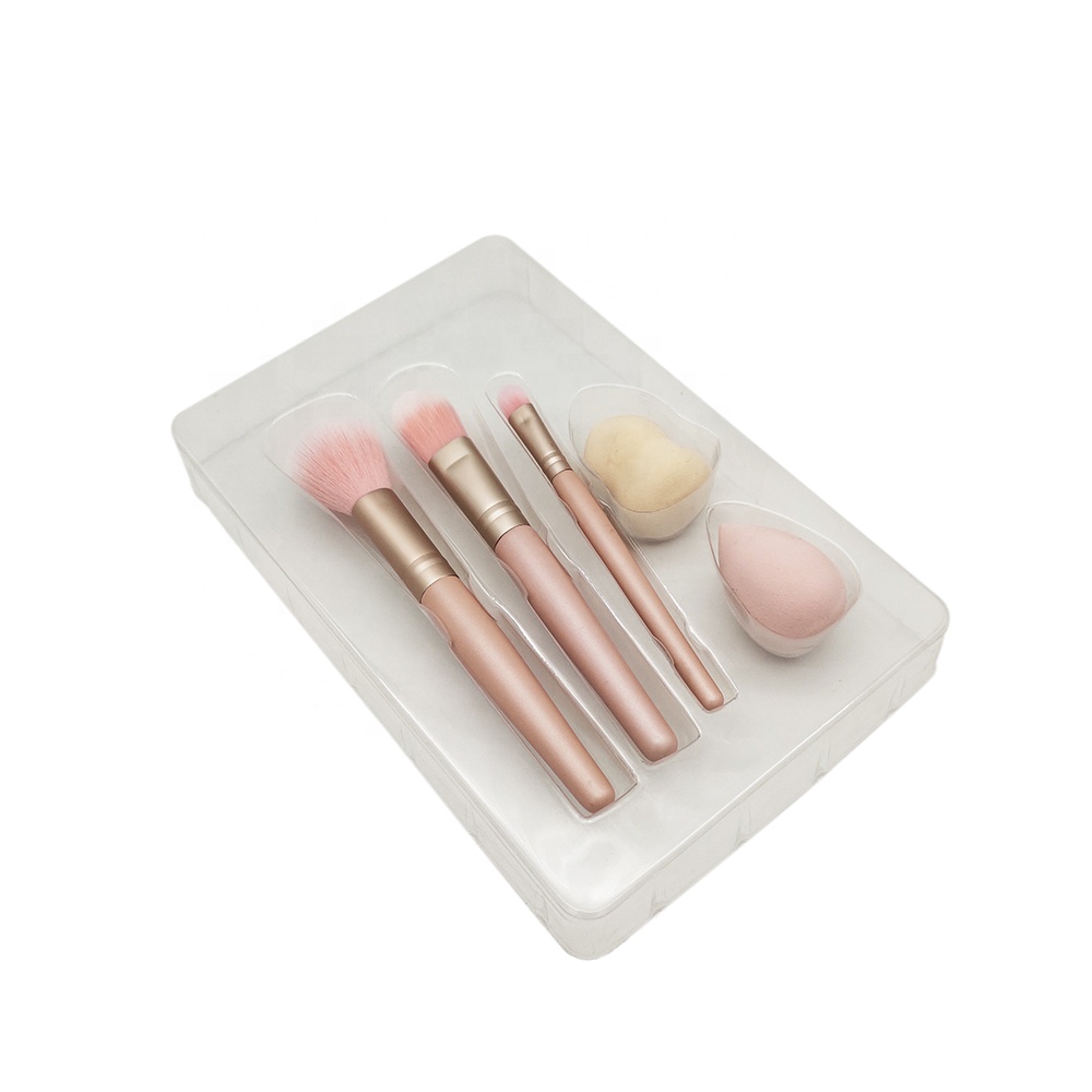 Makeup Brush Paper Box Packaging Plastic Tray Custom Blister Inserts