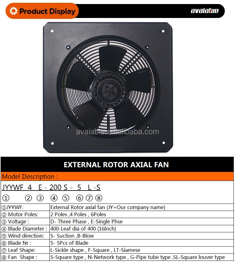 AC YWF4E-200 8 Inch stand fan/industrial mist  fan/electric axial air force fan