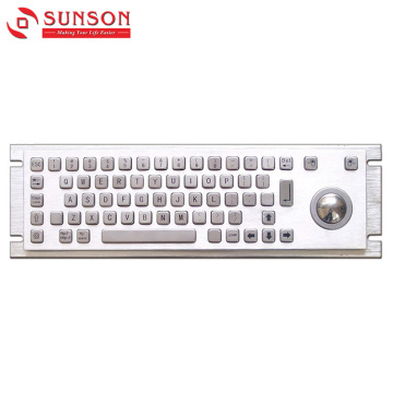 Industrial Metal keyboard with trackball