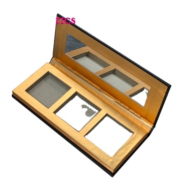 Empty Palette Trio: 3-Color Bronze Pressed Face Powder, Blush, and Highlighter Set