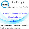 Consolidación de LCL de Shantou Port a Nueva Delhi