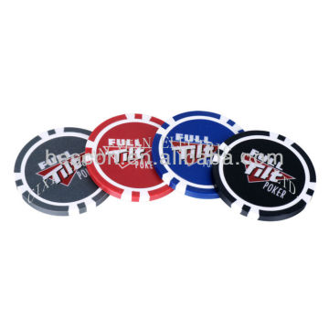 Various colors of custom sticker poker chip