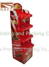 Customized Tiered Cardboard Floor Display , Pop Retail Display