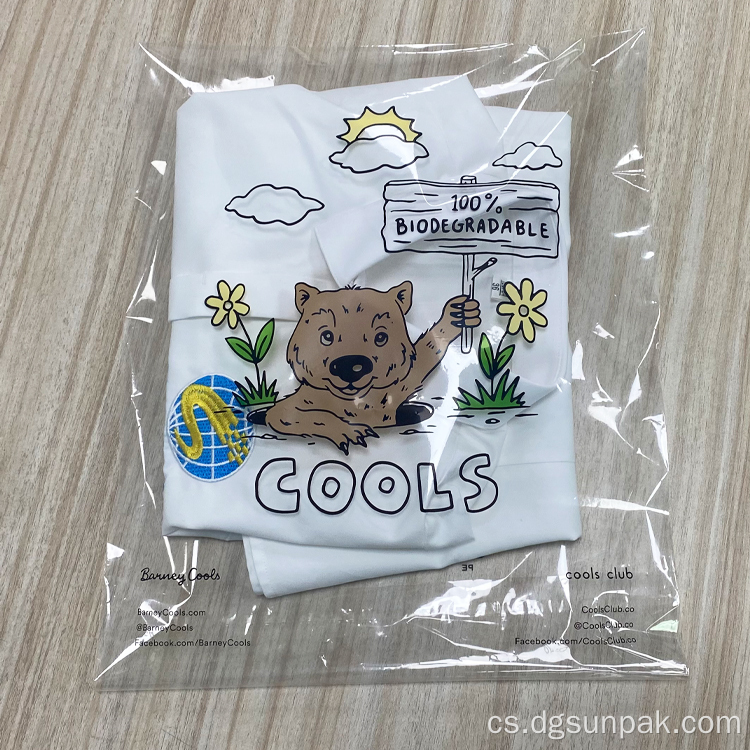 čirý recyklovaný oděv polybag čirý grs polybag