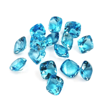 Swiss Blue Topaz Square Cut Loose Gemstone Wholesale