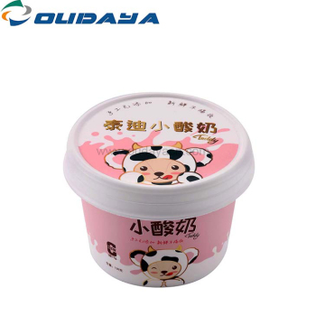 good quality custom biodegradable plastic cup with lid spoon
