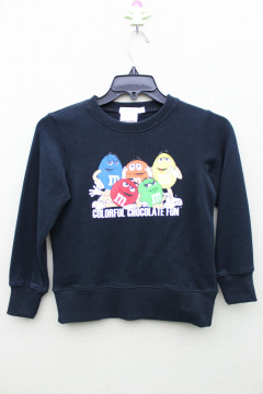 100% cotton knitted front print GIRL`S JACKET pullover